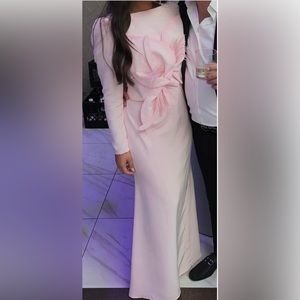 CUSTOM HANDMADE GOWN • Size Small • Light pink •